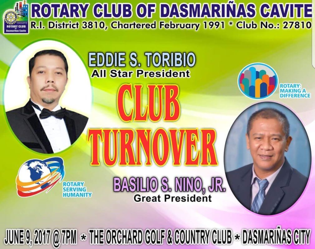 Rotary Club of Dasmariñas, Cavite Turn-Over Ceremony 2017